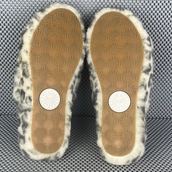 UGG Fluff Yeah Slides Slippers Womens 8 Leopard Animal Print Elastic Slingback - Picture 11 of 12